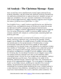 Ad Analysis | The Christmas Message | Essay | Engelsk oppgave