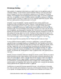 Christmas Holiday | Speech | Engelsk oppgave