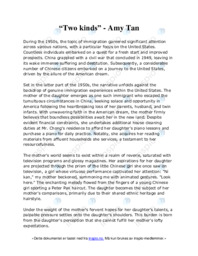 “Two kinds” | Amy Tan | Engelsk oppgave