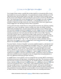 The civil rights movement | Essay | Engelsk