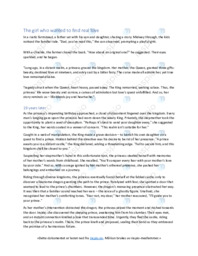 An english fairy tale | Summary | Engelsk