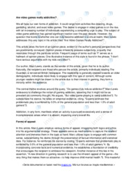 Are video games really addicitive | Engelsk i notater