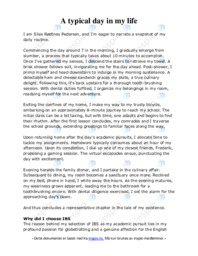 A typical day in my life | Engelsk oppgave