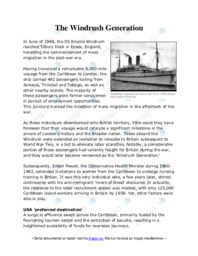 The Windrush Generation