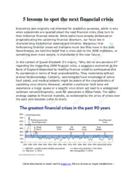 5 lessons to spot the next financial crisis