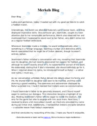 Merkels Blog