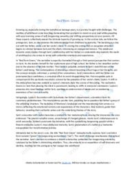 Red from Green | Engelsk