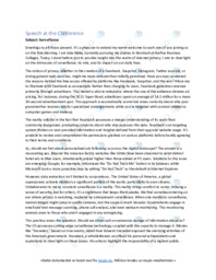 Speech at the Conference | Subject: Surveillance | Engelsk