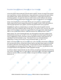 Barack Obama’s Remarks on Gun Violence | Noter Engelsk Stil