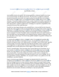 Social Mobility | Engelsk Essay