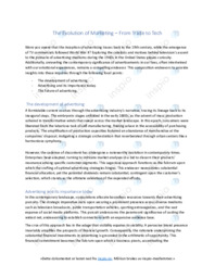 The Evolution of Marketing | Engelsk | Noter