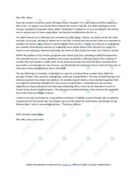 Dear Mrs. Bates Brev | Noter i engelsk
