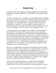 Insourcing | Engelsk oppgave