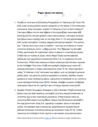Paper about ink tattoos