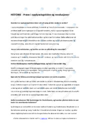 Opplysningstiden og Revolusjoner