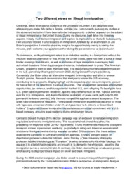 Two different views on illegal immigration