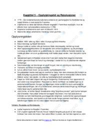 Opplysningstid og revolusjoner Kapittel 5 Notater