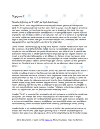 Analyse av novellen Fru M