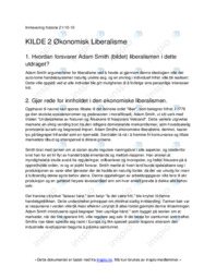 Økonomisk liberalisme og befolkningsutvikling | Innlevering