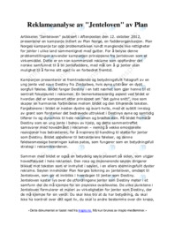Reklameanalyse av “Jenteloven” av Plan