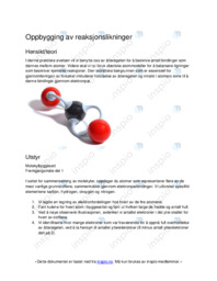 Oppbygging av reaksjonsligninger (Åtteregelen)