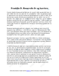 Franklin D. Roosevelts liv og karriere