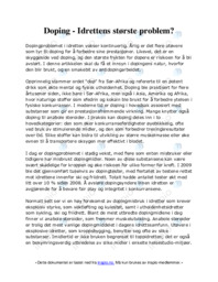 Doping | Idrettens største problem?