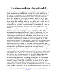 Abraham, samlende eller splittende