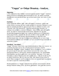 “Ungen” av Oskar Braaten | Analyse