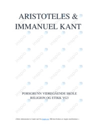 Temaoppgave | Aristoteles og Imanuel Kant