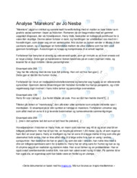 Analyse av Marekors | Jo Nesbø