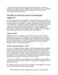Hvordan ser islam på andre monoteistiske religioner?