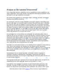 Analyse av det katolske kirkerommet
