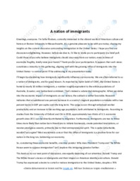 A nation of immigrants | Engelsk Essay