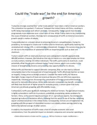 America’s growth | Essay