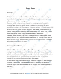 Button Button | Analysis of characters