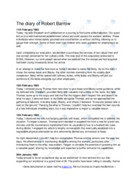 The diary of Robert Barrow | Engelsk | Noter
