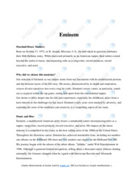 Eminem | Engelsk essay | Noter