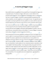 A Country of Beggars | Essay