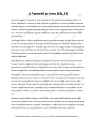 A Farewell to Arms