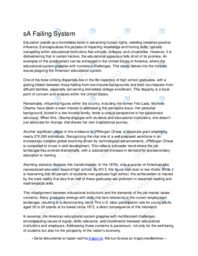 A Failing System | Engelsk Essay