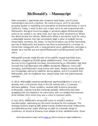 McDonald’s | Manuscript