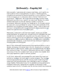 McDonald’s | Engelsk Stil