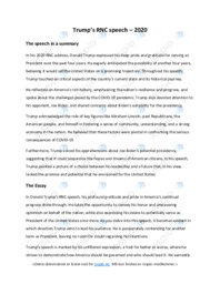 Trump’s RNC speech 2020 | Analysis