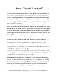 There Will be Blood by Paul Thomas Anderson | Essay