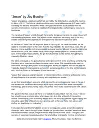 ”Jesse” by Joy Boothe | Engelsk opgave