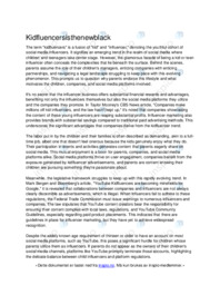 Kidfluencers is the new black | Engelsk Essay