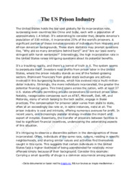 The US Prison Industry