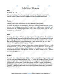 English As World Language Podcast