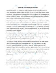 Sprakets Identitet Refleksjon